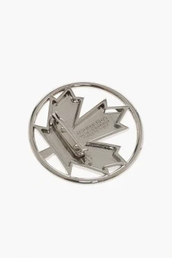 Clearance Spilla D2 LEAF in Metallo con Motivo Iconico Donna Gioielli