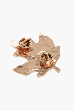 Discount Spilla D2 LEAF in Metallo con Motivo Iconico Donna Gioielli