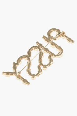 Clearance Spilla Effetto Dorata con Gioielli e Perline Donna Gioielli