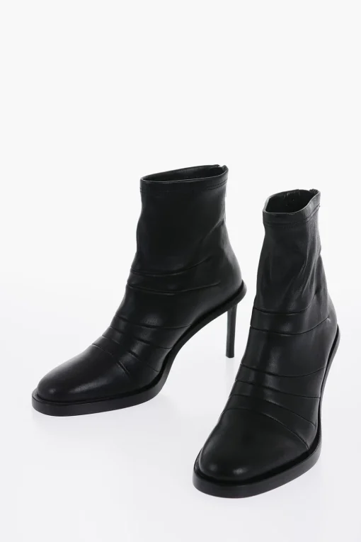 Stivaletti a Calzino HEDY in Pelle con Cuciture 8cm>Ann Demeulemeester New