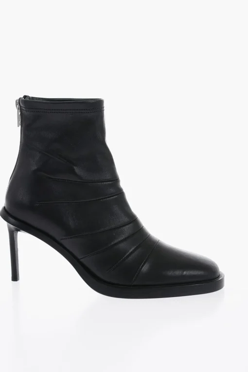 Stivaletti a Calzino HEDY in Pelle con Cuciture 8cm>Ann Demeulemeester New