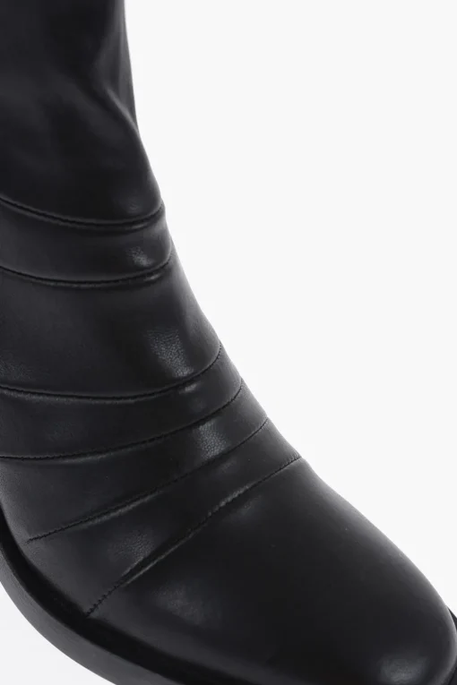 Stivaletti a Calzino HEDY in Pelle con Cuciture 8cm>Ann Demeulemeester New