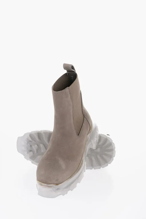 New Stivaletti Chelsea BEATLE BOZO in Pelle con Suola in Gomma Donna Stivali