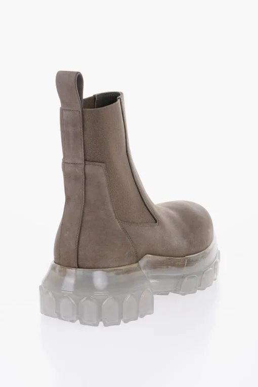 New Stivaletti Chelsea BEATLE BOZO in Pelle con Suola in Gomma Donna Stivali