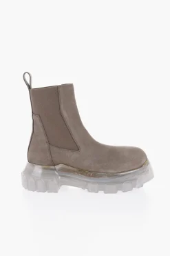 New Stivaletti Chelsea BEATLE BOZO in Pelle con Suola in Gomma Donna Stivali