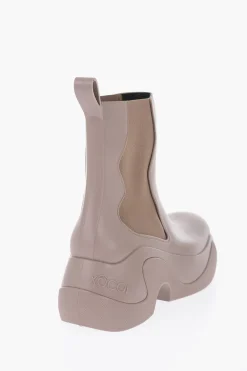 Sale Stivaletti Chelsea in Gomma con Tacco 7cm Donna Stivali