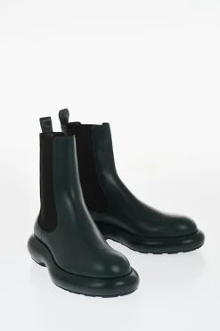 Clearance Stivaletti Chelsea in Pelle con Suola Chunky Donna Stivali