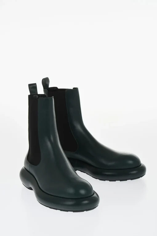 Clearance Stivaletti Chelsea in Pelle con Suola Chunky Donna Stivali