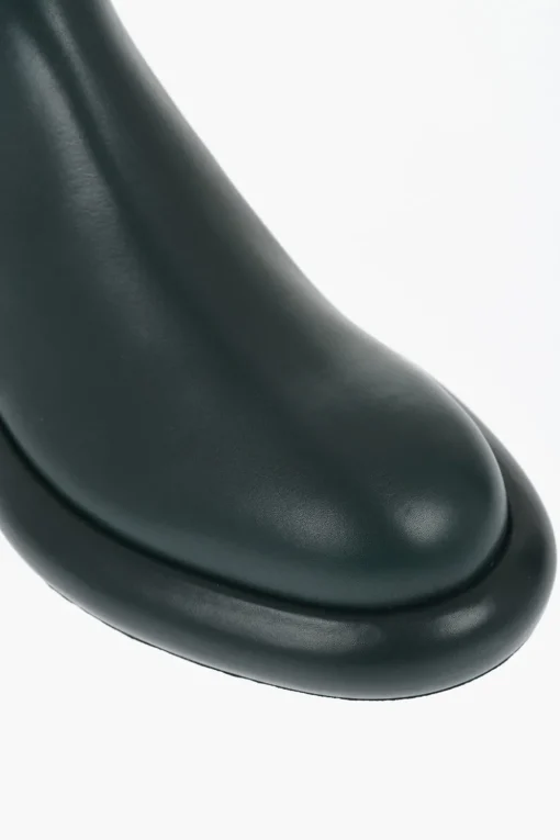Clearance Stivaletti Chelsea in Pelle con Suola Chunky Donna Stivali