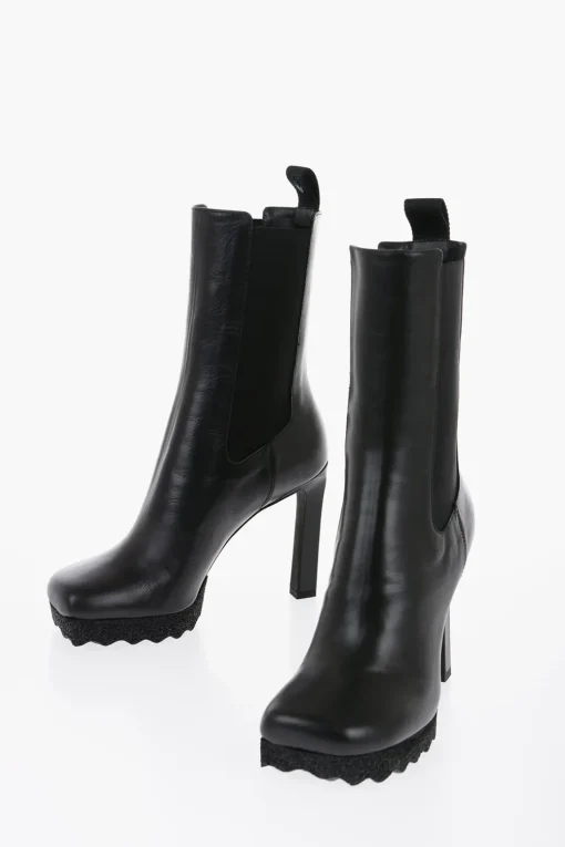 New Stivaletti Chelsea SPONGE in Pelle 12cm Donna Stivali