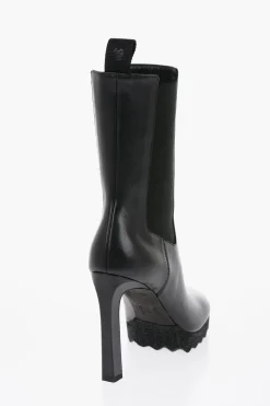 New Stivaletti Chelsea SPONGE in Pelle 12cm Donna Stivali