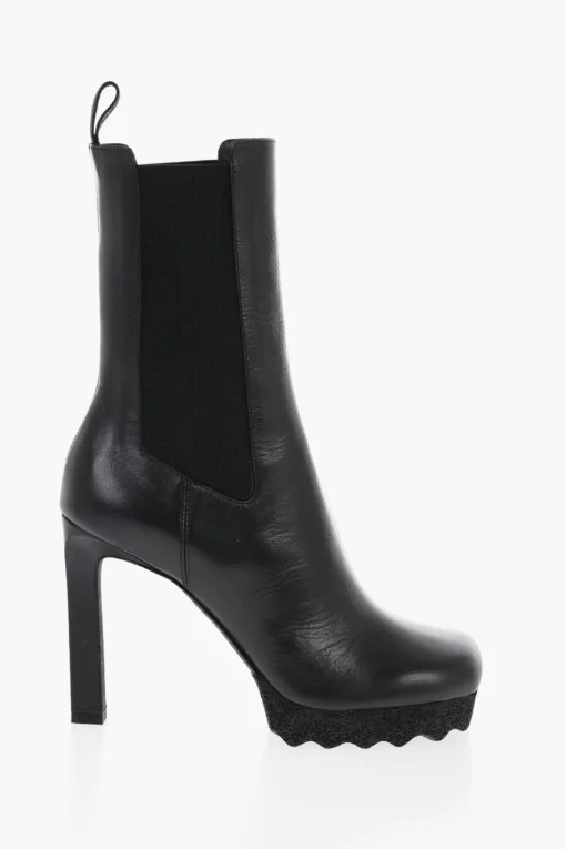 New Stivaletti Chelsea SPONGE in Pelle 12cm Donna Stivali