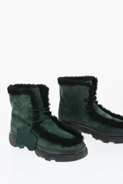 Stivaletti CHUGGA in Camoscio con Interno in Pelliccia>Burberry New