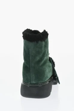Stivaletti CHUGGA in Camoscio con Interno in Pelliccia>Burberry New