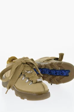 Stivaletti da Trekking a in Pelle Tinta Unita>Burberry Online