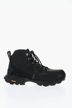 Discount Stivaletti da Trekking ANDREAS in Pelle a Tinta Unita Uomo Stivali
