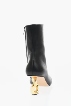 Online Stivaletti In Pelle CHAIN Con Tacco Statement 8 cm Donna Stivali
