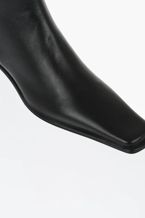 Stivaletti in Pelle con Punta Quadrata 3cm>Jil Sander Discount