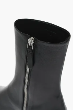 Stivaletti in Pelle con Punta Quadrata 3cm></noscript>Jil Sander Discount