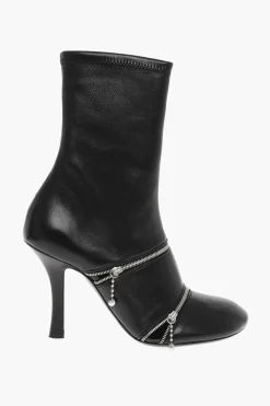 Stivaletti in Pelle con Zip Decorative 10cm></noscript>Burberry Online