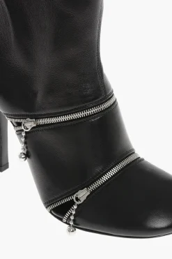 Stivaletti in Pelle con Zip Decorative 10cm></noscript>Burberry Online