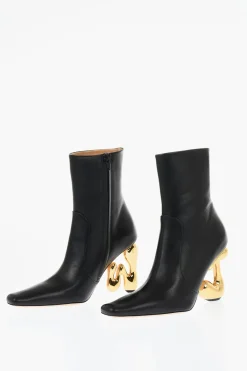 Stivaletti In Pelle LETTER Con Tacco Statement 10 cm>J.W.Anderson Sale