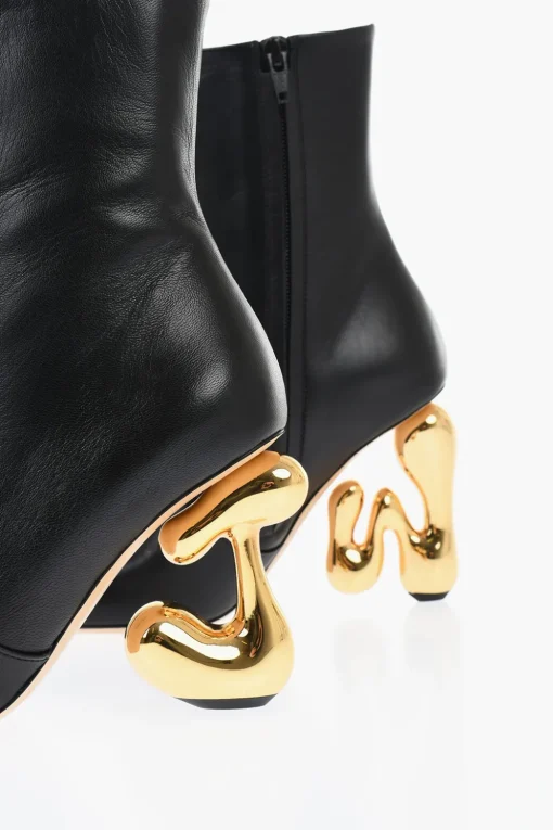 Stivaletti In Pelle LETTER Con Tacco Statement 10 cm>J.W.Anderson Sale