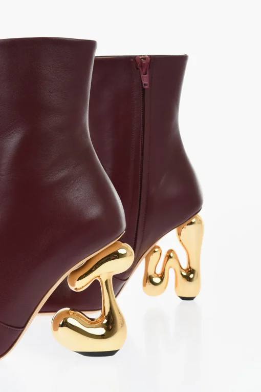Stivaletti In Pelle LETTER Con Tacco Statement 10 cm>J.W.Anderson Sale