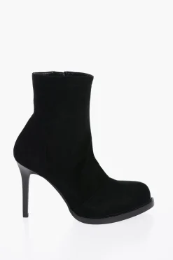 Stivaletti in Suede con Zip Laterale 10cm></noscript>Ann Demeulemeester Hot