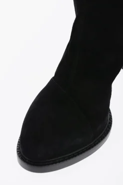 Stivaletti in Suede con Zip Laterale 10cm></noscript>Ann Demeulemeester Hot