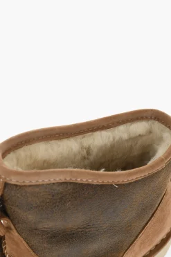 Hot Stivaletti in Suede Craquelè con Cuciture a Vista Uomo Stivali