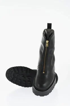 New Stivaletti OPHELIA in Pelle con Zip Frontale Donna Stivali