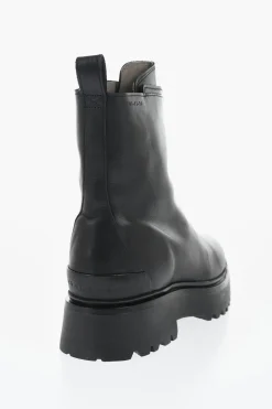 New Stivaletti OPHELIA in Pelle con Zip Frontale Donna Stivali