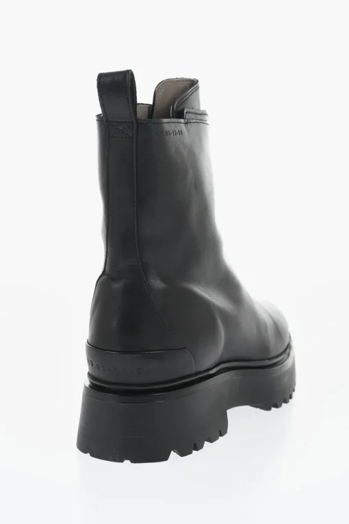 New Stivaletti OPHELIA in Pelle con Zip Frontale Donna Stivali