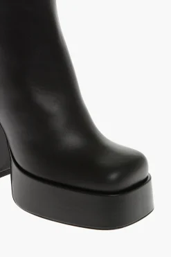 Stivaletti Platform in Pelle con Punta Squadrata 13cm></noscript>Versace Online