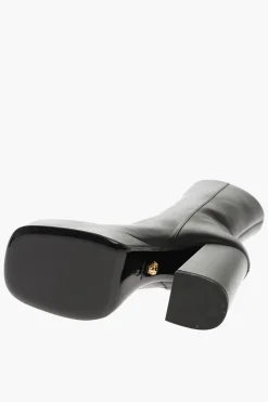 Stivaletti Platform in Pelle con Punta Squadrata 13cm></noscript>Versace Online