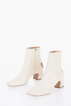 Discount Stivaletto In Pelle Con Dettaglio Cut-out Tacco 6 cm Donna Stivali