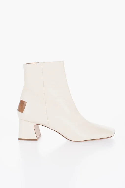Discount Stivaletto In Pelle Con Dettaglio Cut-out Tacco 6 cm Donna Stivali
