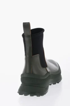 Stivaletto In Pelle Con Inserto In Neoprene>Jil Sander Clearance