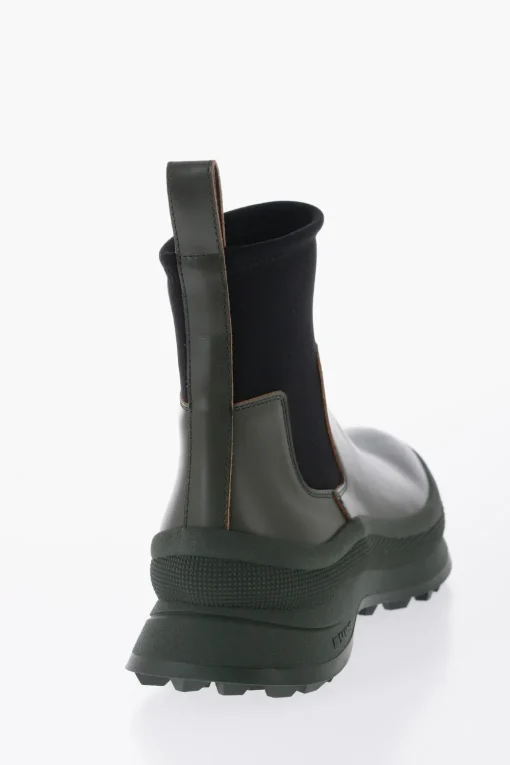 Stivaletto In Pelle Con Inserto In Neoprene>Jil Sander Clearance