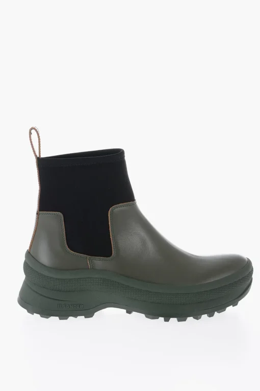 Stivaletto In Pelle Con Inserto In Neoprene>Jil Sander Clearance