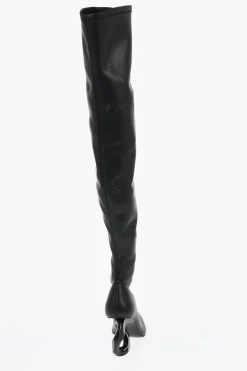 Stivali Alti In Pelle CHAIN A Punta Stretta Con Tacco Statement 9 cm>J.W.Anderson Online
