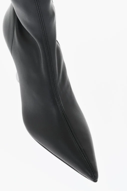 Stivali Alti In Pelle CHAIN A Punta Stretta Con Tacco Statement 9 cm>J.W.Anderson Online