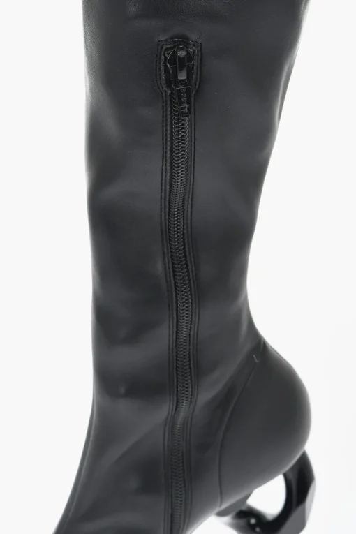 Stivali Alti In Pelle CHAIN A Punta Stretta Con Tacco Statement 9 cm>J.W.Anderson Online