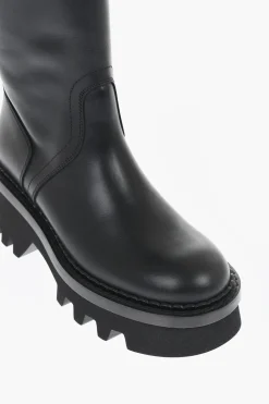 Stivali Alti In Pelle Con Dettaglio Fibbia E Suola Carrarmata></noscript>Chloe Hot