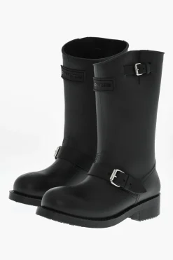 Clearance Stivali Da Pioggia GOTHIC Con Fibbie Donna Stivali