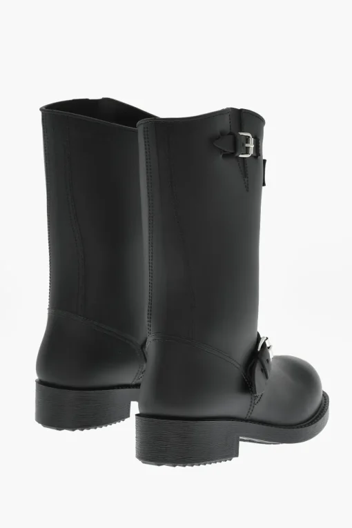 Clearance Stivali Da Pioggia GOTHIC Con Fibbie Donna Stivali