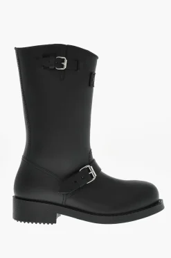 Clearance Stivali Da Pioggia GOTHIC Con Fibbie Donna Stivali