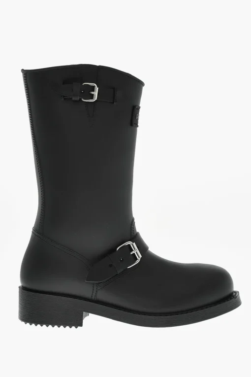 Clearance Stivali Da Pioggia GOTHIC Con Fibbie Donna Stivali
