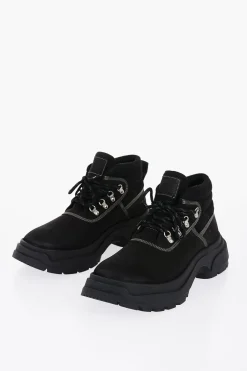 Stivali Da Trekking In Pelle>Maison Margiela Discount